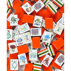 Mahjong Americano, 160 Fichas Acrílicas con Estampado de Leopardo y Tortuga, Plegable, Moderno, para Regalo - Product Image 1