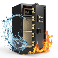 Caja de Seguridad de Acero de Aleación con Triple Desbloqueo Electrónico por Huella Dactilar y Teclado, de Gran Capacidad, para Objetos de Valor en el Hogar y Dormitorio