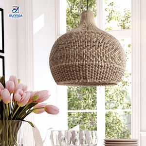 Lustre suspendu en rotin, design moderne, éclairage d'intérieur, <span class=keywords><strong>luminaire</strong></span> décoratif de plafond, idéal pour un hôtel - Product Image 6