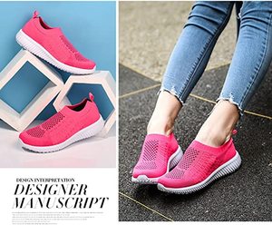 Zapatillas deportivas de malla para <span class=keywords><strong>mujer</strong></span>, zapatos deportivos informales sin cordones, cómodos para entrenamiento de <span class=keywords><strong>tenis</strong></span>, nuevos estilos, primavera 2023 - Product Image 3