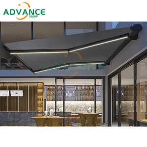 Auvent rétractable commercial entièrement fermé avec tissu de cadre en aluminium enduit de poudre pour tente d'événement de magasin de restaurant - Product Image 6