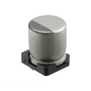 Condensateur original 100 uF CAP ALUM 100UF 20% 25V SMD à montage en surface UWD1E101MCL1GS - Product Image 1
