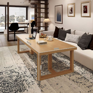 Scrivania in Legno Massello con Libreria Integrata, Tavolo da Studio Pieghevole per Piccoli Appartamenti, Ufficio Domestico, Semplice Tavolo ad Angolo per Laptop - Product Image 2