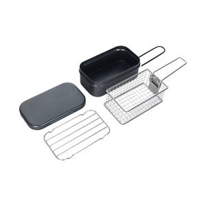 Cesta para freír patatas fritas de acero inoxidable, mini cesta para freír, para cocinar al aire libre, uso en campamentos, 1 unidad - Product Image 1