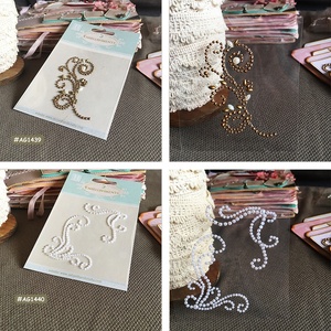 Rhinestones della Parte Posteriore Piana Mezza Perle di Abbellimento di Scrapbooking Appiccicoso Gemme Acrilico - Product Image 5
