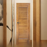 Porte pliante en bois massif de style japonais avec stores, porte coulissante de balcon, porte de séparation de salon, porte à persiennes mobiles en teck
