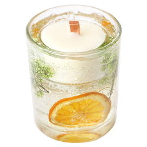 Fabrik angepasste getrocknete Blume dekorative Kerzen Gel Duft kerzen Transparentes Glas Glas Duft geschenke Kristall Hochzeiten - Product Image 3