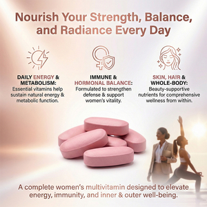 טבליות מולטי-ויטמין מלאות לנשים, פורמולה מלאה לתמיכה במערכת החיסון, תוקף קצר - Product Image 2