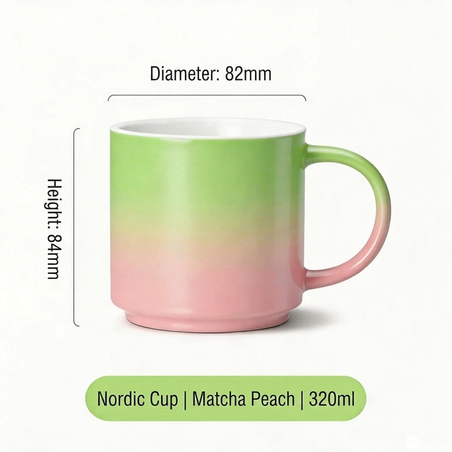 Modern Ceramic Coffee Mug Ergonomic Handle Nordic Style Gradient Matte Finish Customizable Color Logo Reusable Business Gift for