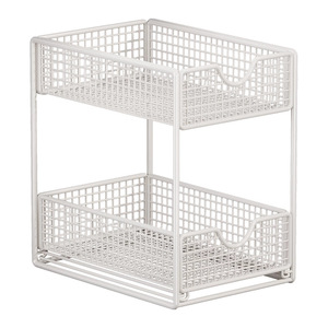 <b>Bathroom</b> Sink Shelf Pull Out Tiered <b>Storage</b> <b>Cabinet</b> Rectangular Freestanding 3 Layers For Toiletries Organization - Product Image 4