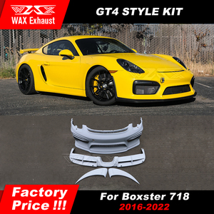 Modificado kit de cuerpo para 2012-2016 Caimán <span class=keywords><strong>boxster</strong></span> 981, 987, 7182015-2019 GT4 parachoques delantero kit de cuerpo difusor trasero material de PP - Product Image 2
