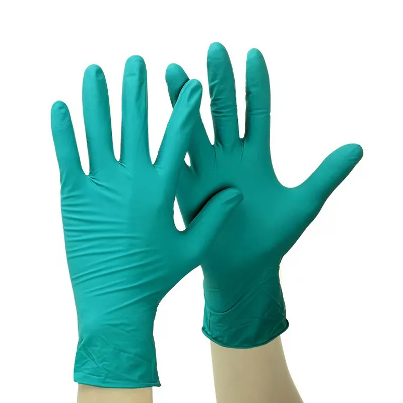 Junda Green Nitrile Gloves Manufacture Medical Glove