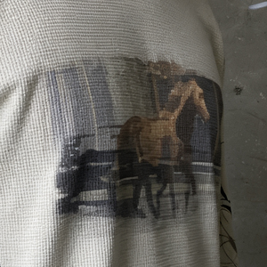 Maglietta <span class=keywords><strong>Termica</strong></span> Personalizzata Ouna a <span class=keywords><strong>Maniche</strong></span> <span class=keywords><strong>Lunghe</strong></span> Raglan in <span class=keywords><strong>Maglia</strong></span> Waffle per Uomo, T-Shirt Casual a <span class=keywords><strong>Maniche</strong></span> <span class=keywords><strong>Lunghe</strong></span> - Product Image 2