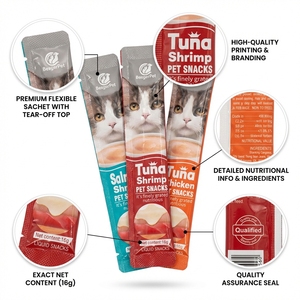 <span class=keywords><strong>Nourriture</strong></span> humide pour chats en sachet pour la santé <span class=keywords><strong>gastro</strong></span>-intestinale, en vrac, avec bâtonnets de friandises pour chats et friandises en bâtonnets pour chats - Product Image 2