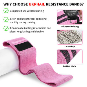 Bandes de Résistance en Tissu Multi-Agrippantes Personnalisables avec Logo pour Yoga, Gym, Exercices, Fessiers et Tractions – Ensemble Complet - Product Image 4