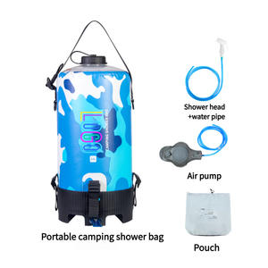 Réservoir extérieur en PVC de 12L du fabricant Pompe à pied pliable chauffée à l'énergie <span class=keywords><strong>solaire</strong></span> <span class=keywords><strong>Douche</strong></span> à pression suspendue pour le camping Produits pour le bain - Product Image 1