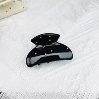 Pince à cheveux de luxe Fanxing avec logo personnalisé, en acétate, décorée de strass, accessoires colorés pour cheveux