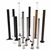 Pieds de table Wekis en fer, acier inoxydable, aluminium, collection de tubes droits pour bureaux, meubles de salle à manger, fourniture pour projets OEM