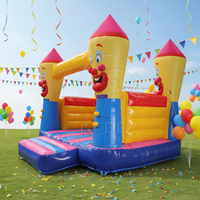 Château gonflable pour enfants, clown crayon, saut, château gonflable, commercial pour centre commercial, parc d'attractions