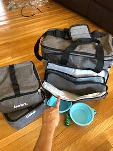 Bolsa de viaje para perros de muestra gratis para suministros-El mejor regalo para dueños de perros-Incluye 2 cuencos de viaje sin BPA - Product Image 3