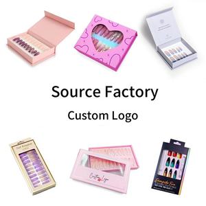 Ensemble faux ongles luxe amande 24 pièces presse 3d sur les ongles doux 3D lys dégradé conception ABS plastique bricolage salon - Product Image 6