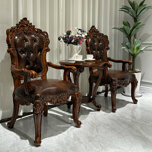 <span class=keywords><strong>Chaise</strong></span> <span class=keywords><strong>de</strong></span> loisirs en cuir <span class=keywords><strong>de</strong></span> vachette <span class=keywords><strong>de</strong></span> première couche <span class=keywords><strong>de</strong></span> style européen accoudoirs sculptés en bois massif petite table pour <span class=keywords><strong>salon</strong></span> étude salle à manger <span class=keywords><strong>chaise</strong></span> <span class=keywords><strong>de</strong></span> maison - Product Image 3