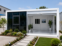 Maison préfabriquée sécurisée pliable et mobile de 20 pieds ou 40 pieds, 2 à 5 chambres, en vente, extensible, type conteneur, bureau, toilettes