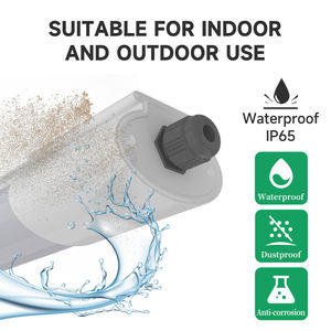 <b>LED</b> Tri-Proof <b>Light</b> IP65 Waterproof 2FT 4FT 5FT 18W 36W 45W 120LM/W Flicker Free Polycarbonate Batten with Microwave Sensor - Product Image 5
