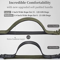 Laisse pour chien mains libres avec pochette zippée, poignées doubles rembourrées, conception élastique durable pour la promenade, le jogging et la course à pied avec le chien