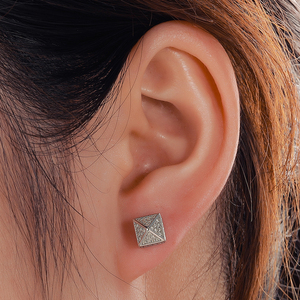 Boucles d'oreilles en argent 925 à vis Originality VVS Moissanite Diamond Jewelry Waterproof House Shape Men Women <span class=keywords><strong>Stud</strong></span> Earrings - Product Image 4