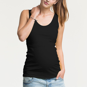 <span class=keywords><strong>Camiseta</strong></span> de maternidad, camisola de <span class=keywords><strong>lactancia</strong></span> de buen estiramiento, chaleco de <span class=keywords><strong>lactancia</strong></span> de algodón suave, camisetas sin mangas para embarazadas a XXL - Product Image 5