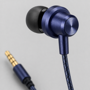 Écouteurs intra-auriculaires filaires stéréo élégants 3,5 mm avec micro pour <span class=keywords><strong>iPhone</strong></span>/Samsung/Xiaomi/Huawei - Product Image 2