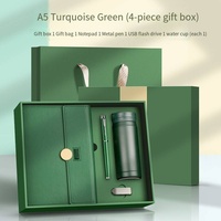 Set de Regalo Promocional Empresarial Personalizado, Cuaderno A5 con Impresión Jacquard, Taza Térmica, Bolígrafo, Set USB, Regalos Personalizados