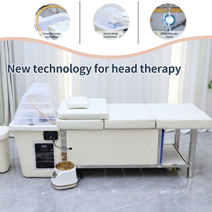 Lits de massage de la tête thaïlandais blancs personnalisés lit de shampooing sans canalisation avec évier de stockage d'eau - Product Image 3