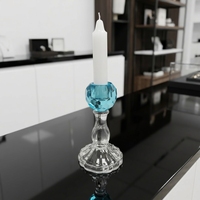Porte-bougie en cristal facetté de luxe, bougeoir en verre cristal K9 de qualité supérieure pour mariage, table à manger, décoration intérieure, centre de table de fête