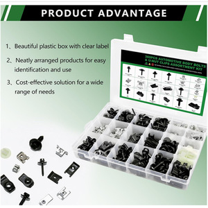 Kit d'assortiment de vis, écrous en U et clips pour carrosserie automobile Winning Path Point 360 pièces pour la réparation et le remplacement de voitures - Product Image 3