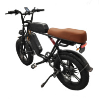 Vélo électrique pliable rétro mini 20 pouces avec pneus larges 4.0, moteur brushless 500W, batterie 48V, cadre en acier haute teneur en carbone, 7 vitesses Shimano, assistance au pédalage et freins à disque