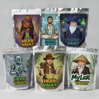 Op maat gemaakte CMYK bedrukte 14g 28g transparante, vochtbestendige, geurbestendige Mylar Doypack zak voor gedroogd fruit en noten