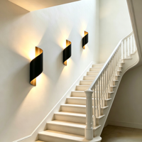 Applique murale LED étanche en forme de S, lampe murale moderne minimaliste pour hôtel, chambre à coucher, chevet, décoration intérieure et extérieure