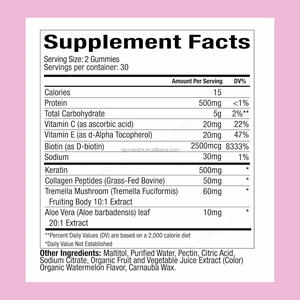 Sapore di anguria capelli pelle unghie gommose con Tremella fungo collagene marino peptidi cheratina biotina - Product Image 6