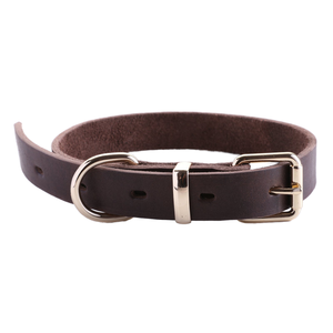 <span class=keywords><strong>Collar</strong></span> de perro de piel de vaca real de patrón sólido con cierre de botón <span class=keywords><strong>Collar</strong></span> de hebilla acolchado para mascotas suministros personalizables para mascotas - Product Image 3