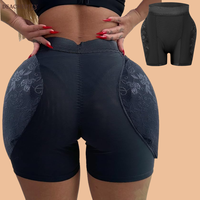 Shorty sculptant rembourré pour les hanches, sexy, en dentelle et résille, avec effet ventre plat et rehausseur de fesses