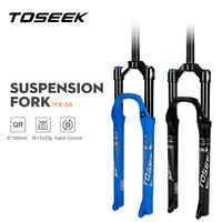 Fourche à suspension pneumatique TOSEEK 26/27,5/29 pouces QR 9x100 avec blocage de l'épaule et rebond en alliage Mg pour VTT tout usage XC Trail Endurance Racing