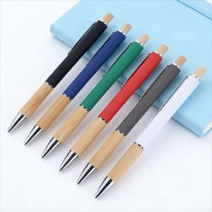 Bamboo Multicolor Metal Ballpoint <b>Pen</b> with logo Business Signature Metal <b>Pen</b> Black Custom <b>Pen</b> Suitable for Corporate Event Gifts - Product Image 4