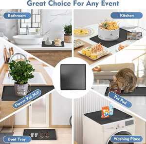 Washer and Dryer Countertop Laundry Room Organization Farmhouse Laundry Topper Washer Dryer Silicone <b>Mat</b> Table Top - Product Image 5