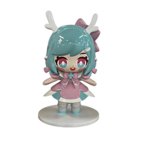 Sculptures personnalisées de personnages de jeux IP en FRP, peintes, étanches, mignonnes, statues de mascotte de fille anime, présentoir tendance pour magasin de jouets