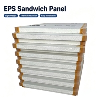 Panneau mural sandwich en métal léger EPS, panneau d'isolation thermique et de toiture - Écologique, résistant à l'eau, certifié CE