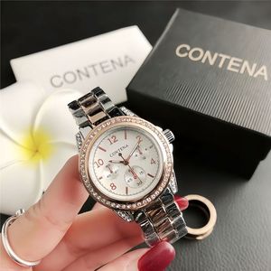 Montres pour femmes avec cadran brillant, élégantes, montres à quartz pour femmes, montres Proluxe à quartz pour femmes bordées de diamants - Product Image 4
