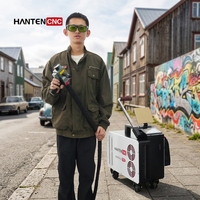 HANTENCNC SEAGULL2 PRO 300W Machine de nettoyage au laser portable pour l'élimination des graffitis muraux, la restauration du bois et le décapage de peinture