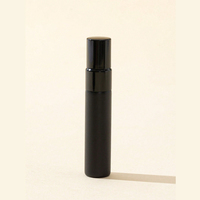 Flacon de recharge en verre noir mat, 5ml, 10ml, 14mm, flacon pulvérisateur de parfum en verre noir givré mince, récipient cosmétique, 100 pièces, YR260805